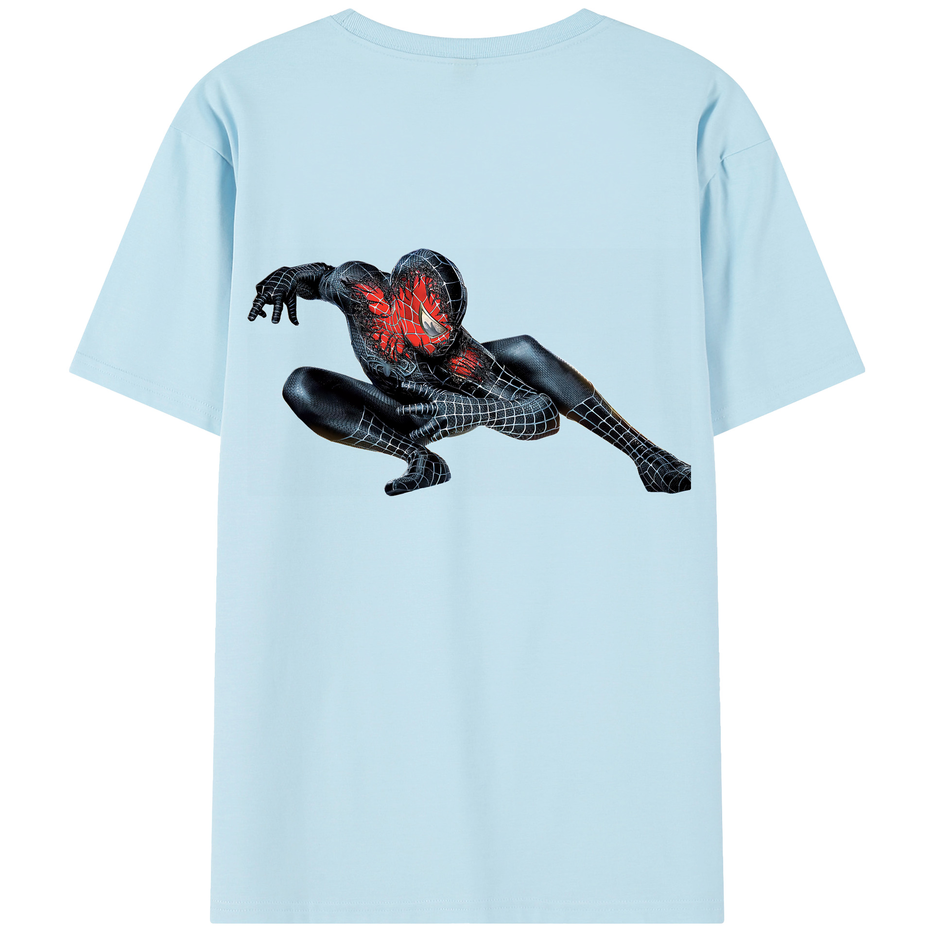 （画像用） Spider Man スパイダーマン 綿100％半袖Tシャツ（背面プリント）